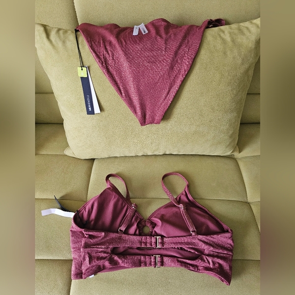 Maxswim Spice Shimmer Bikini Set Top 36D Bottom XL - Picture 2 of 5
